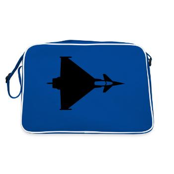 eurofighter_oben - Retro Tasche - Blau/Weiß - Hinten