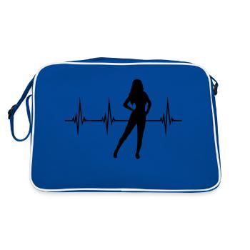 Heartbeat Hot Girl - Sac Retro - bleu/blanc - Dos