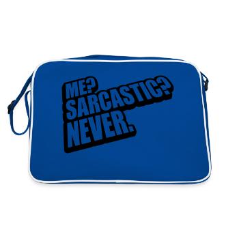 moi sarcastique ne cite jamais - Sac Retro - bleu/blanc - Dos