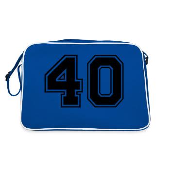 40 - Retro Bag - blue/white - Back