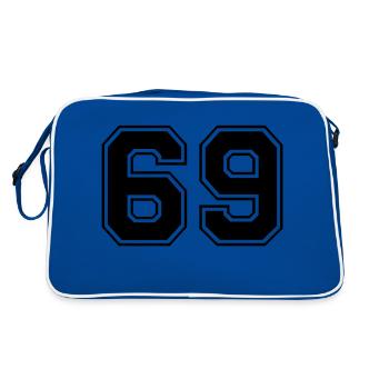 69 - Retro Bag - blue/white - Back