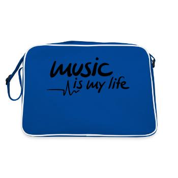 musik_is_my_life_f1 - Sac Retro - bleu/blanc - Dos