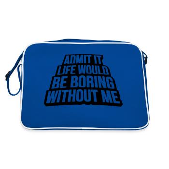 vie ennuyeuse sans moi - Sac Retro - bleu/blanc - Dos
