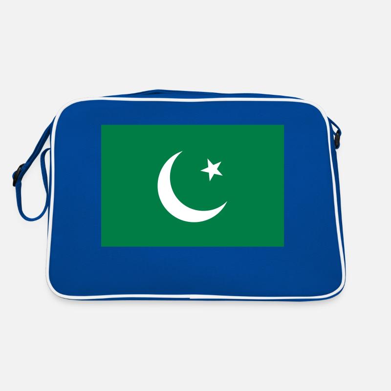 Pakistan flag / Drapeau Pakistan - Retro Bag - blue/white