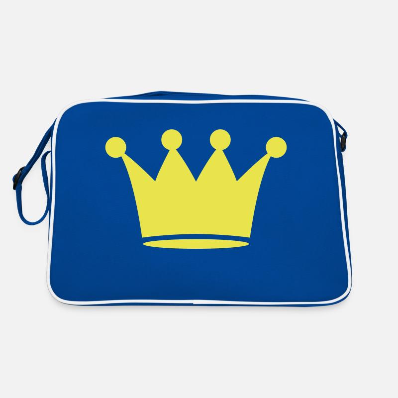 Krone - Retro Tasche - Blau/Weiß