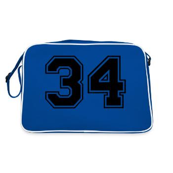 34 - Sac Retro - bleu/blanc - Dos