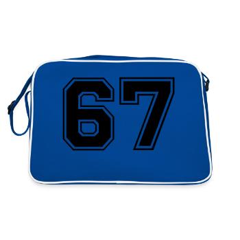67 - Retro Bag - blue/white - Back