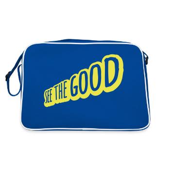 see the good quote - Retro Bag - blue/white - Back