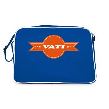 PAPA VATI DAD - Sac Retro - bleu/blanc - Dos
