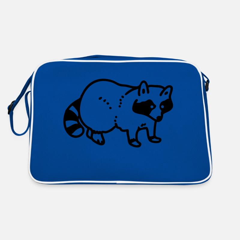 Waschbär - Line Retro Tasche