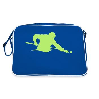 Billard Club-Logo 15043 - Retro Tasche - Blau/Weiß - Hinten