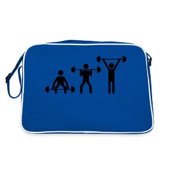 beast mode - Retro Tasche - Blau/Weiß - Hinten