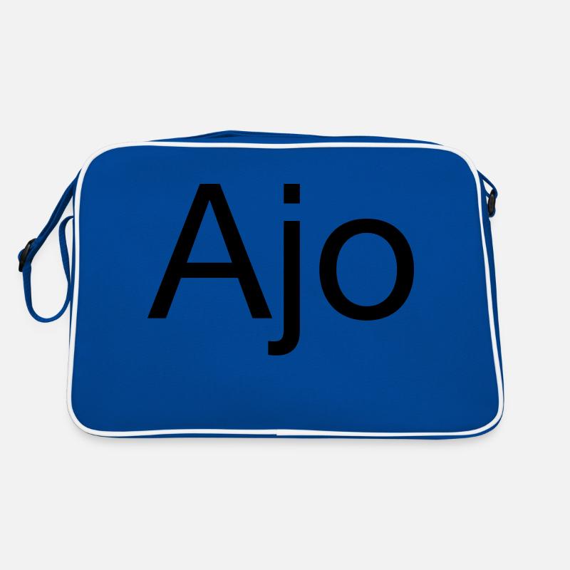 Ajo - Retro Tasche - Blau/Weiß