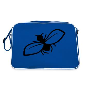 Design Annoying Fly - Retro Bag - blue/white - Back