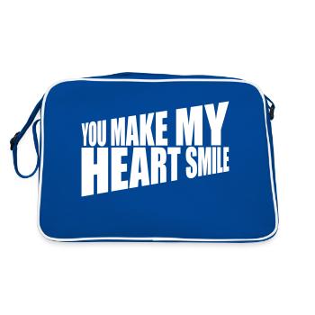 Faire sourire mon cœur - Sac Retro - bleu/blanc - Dos