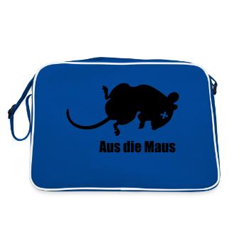 Aus die Maus - Retro Tasche - Blau/Weiß - Hinten