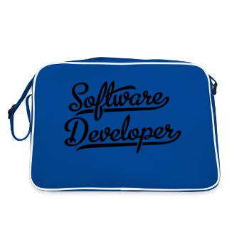 Software Developer - Retro Bag - blue/white - Back