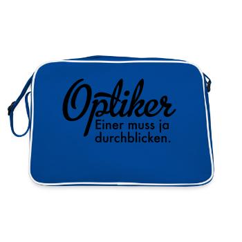 Optiker - Retro Tasche - Blau/Weiß - Hinten