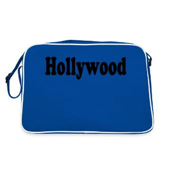 hollywood - Retro Tasche - Blau/Weiß - Hinten
