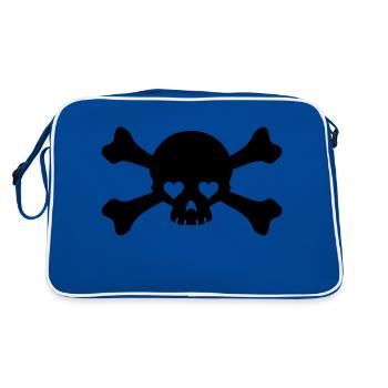 eyes skull - Sac Retro - bleu/blanc - Dos
