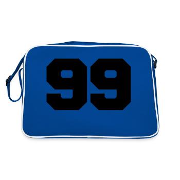 99 - Retro Tasche - Blau/Weiß - Hinten