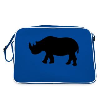 Rhino - Retro Bag - blue/white - Back