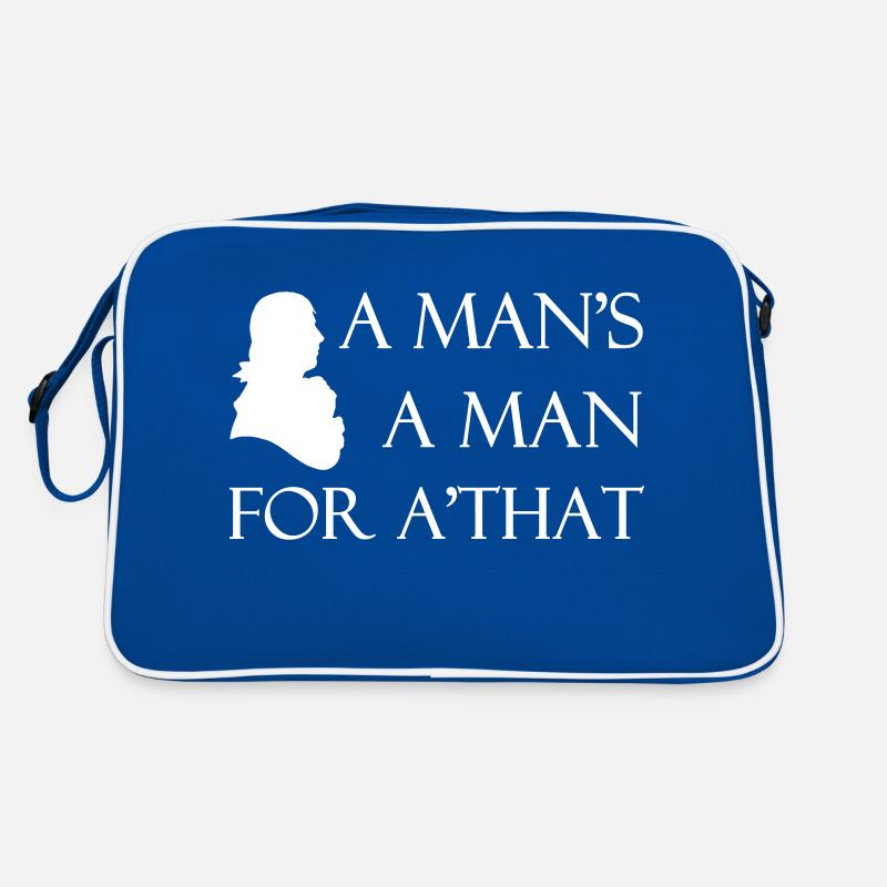 Burns - A Man's a Man - Retro Bag - blue/white