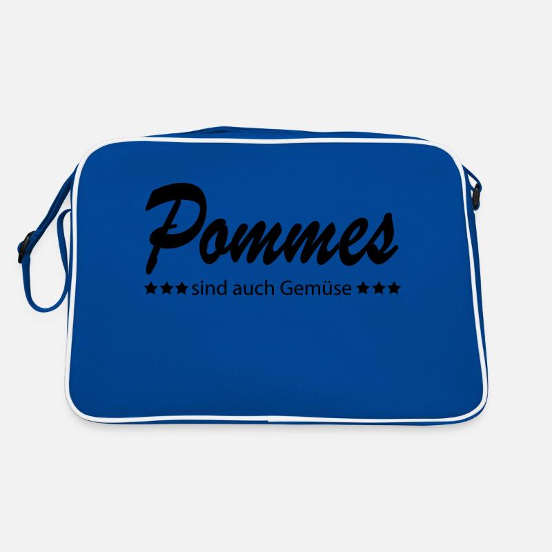 Pommes sind auch Gemüse Retro Tasche