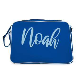 noah first name - Retro Bag - blue/white - Back