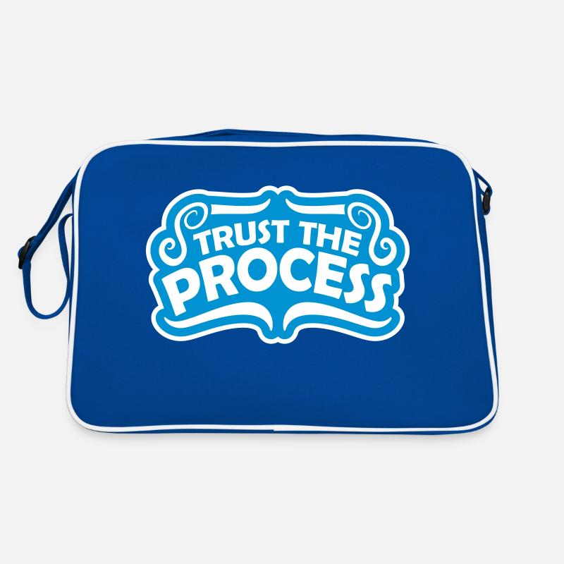 trust the process Zitat Retro Tasche