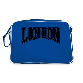 London College wavy - Retro Bag - blue/white - Back