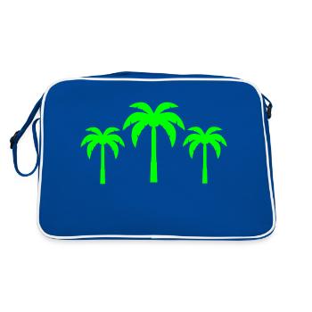 Palm trees - Retro Bag - blue/white - Back