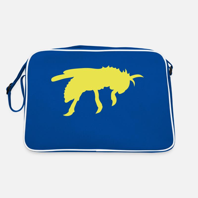 hornet guepe bee silhouette shade Retro Bag