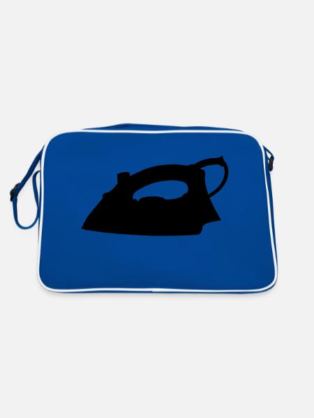 Bügeleisen - Retro Tasche - Blau/Weiß