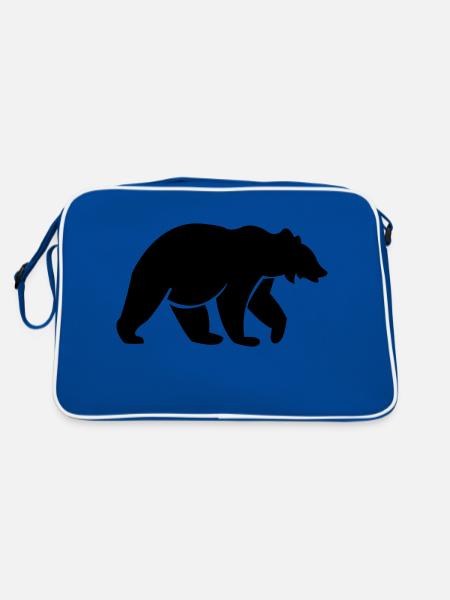 baer_01 - Retro Tasche - Blau/Weiß