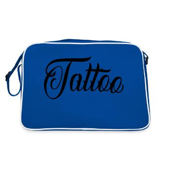 Tattoo - Retro Tasche - Blau/Weiß - Hinten