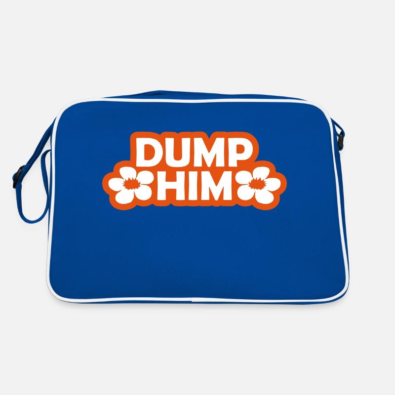 dump him quote logo Retro Bag