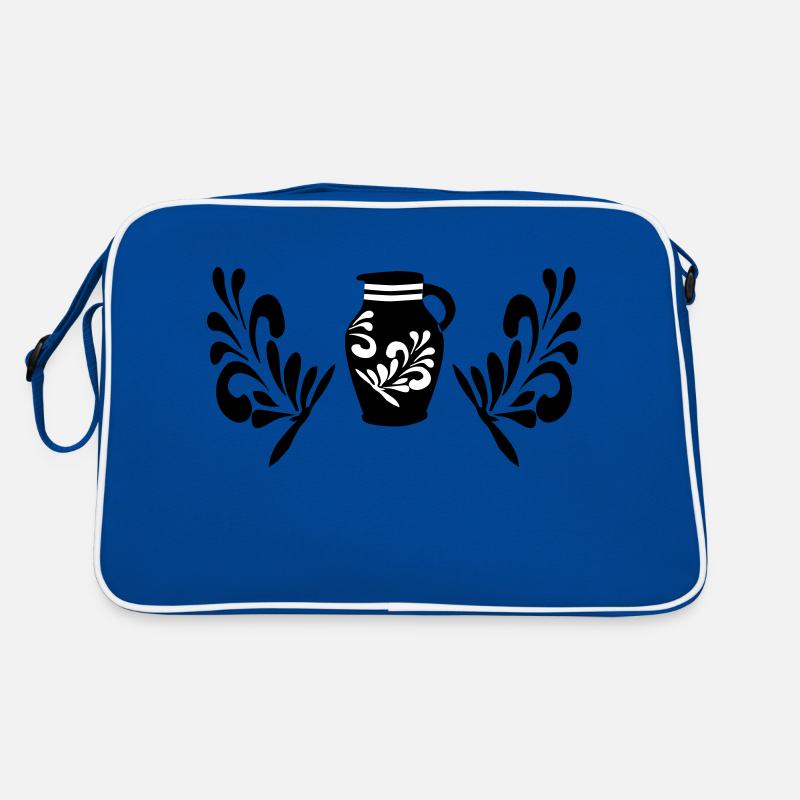 Dans Bembel WeTrust Frankfurt Shirt Designs #Bembel - Sac Retro - bleu/blanc