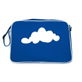 Weather Cloud Clouds Rain Sky Vector 3 - Retro Bag - blue/white - Back