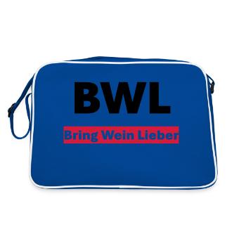 L’administration des affaires préfère apporter du vin - Sac Retro - bleu/blanc - Dos