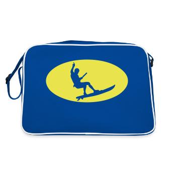 kitesurf logo bat - Sac Retro - bleu/blanc - Dos
