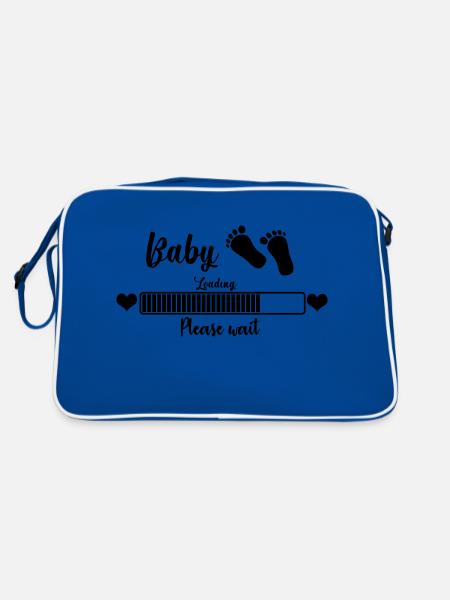 Baby Loading, Please Wait - Sac Retro - bleu/blanc - Dos