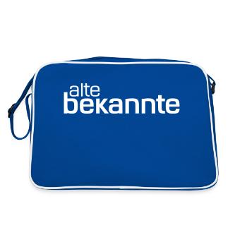 Alte Bekannte Logo - Retro Tasche - Blau/Weiß - Hinten