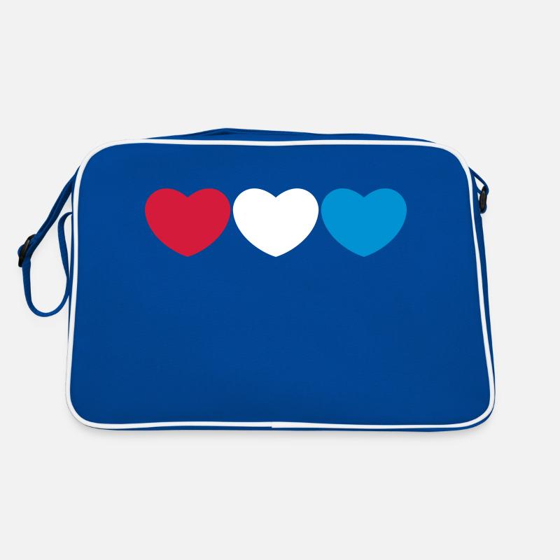 Frankreich Herz Retro Tasche