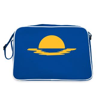 Sun sea water set rise holiday - Retro Bag - blue/white - Back