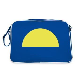 Semicircle / half circle (1c) - Retro Bag - blue/white - Back