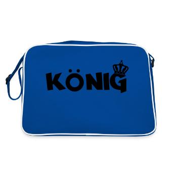koenig - Retro Tasche - Blau/Weiß - Hinten