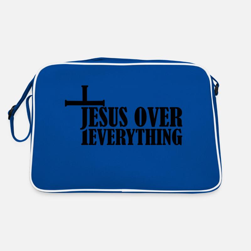 Jesus Over Everything Retro Tasche
