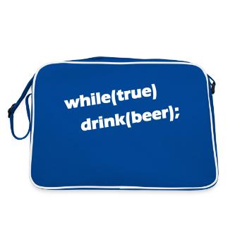 Computer Science IT Software Program for Beer Parties - Retro Bag - blue/white - Back
