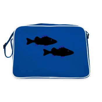 Perch Fish - Retro Bag - blue/white - Back
